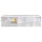 Quantum Storage Systems® 5.25" x 23.625" White 5 Compartment Storage Box with Clear Tip Out Bins